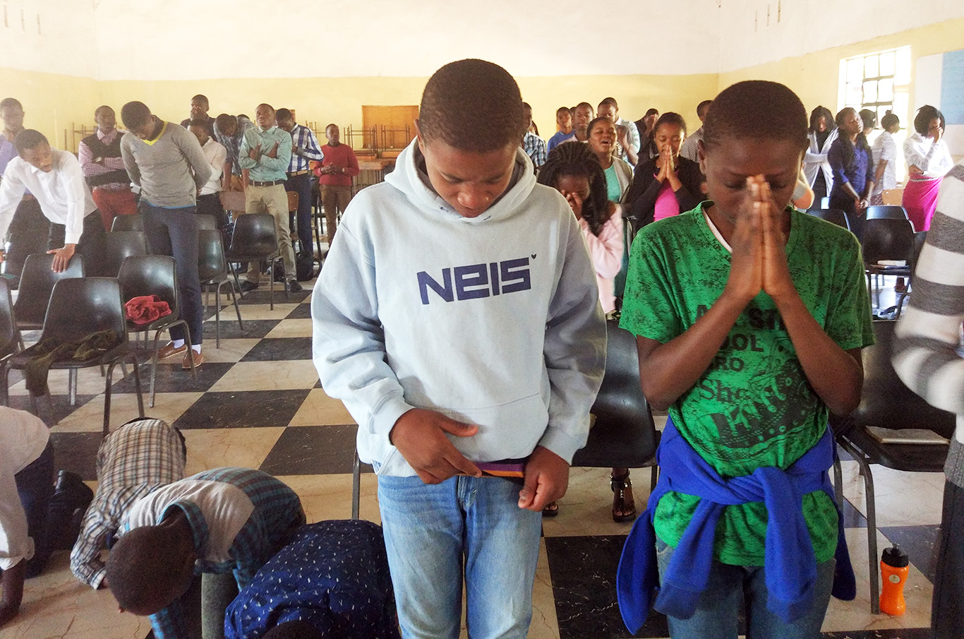 pupils in chapel